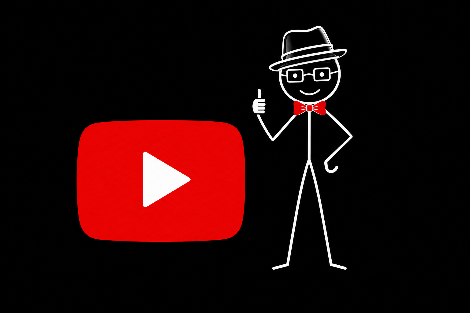 Walter10K giving a thumbs up next to the YouTube play button